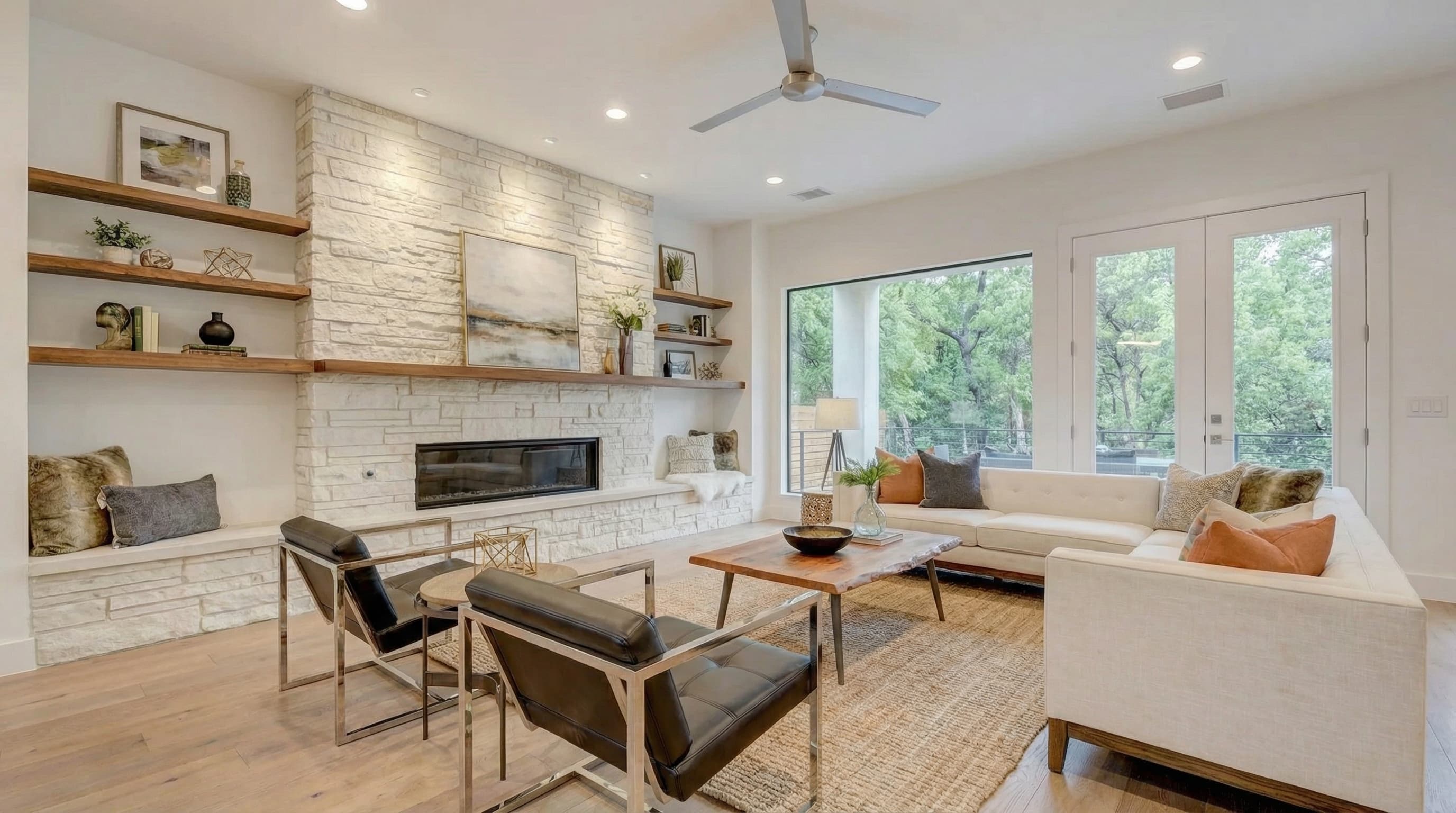 Staged room after AI staging